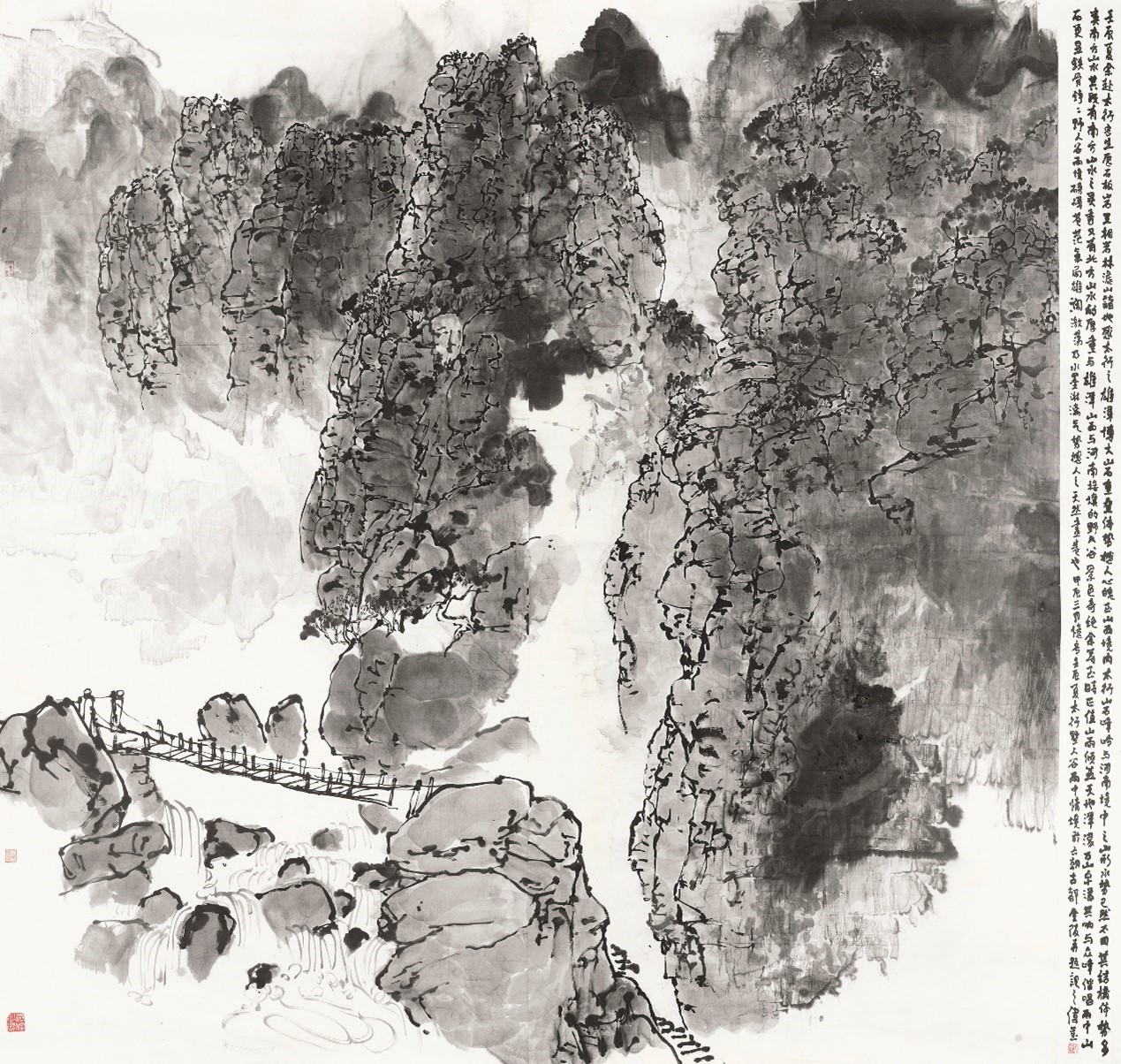 <h2>野人谷雨境</h2><p>作者：顾伟玺</p><p>创作年代：2015年</p><p>规格：248cm×264cm</p><p>品类：中国画</p>